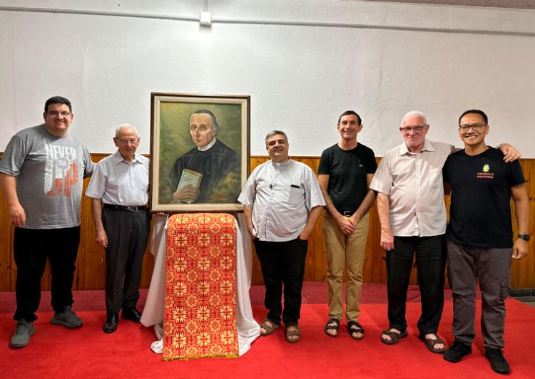 Encuentro de Mons. Margni con el superior general de Santa María Inmaculada