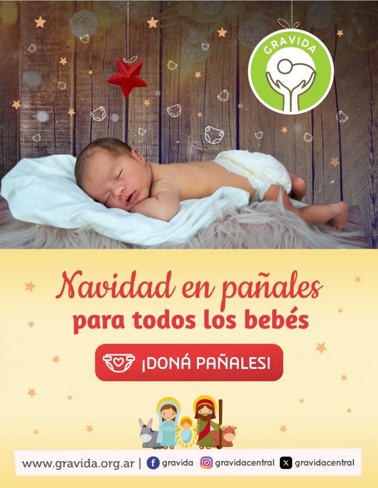 Grávida lanzó la campaña solidaria "Navidad en pañales"