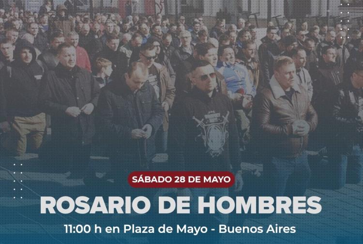 Hombres se unirán a rezar el Rosario en Buenos Aires