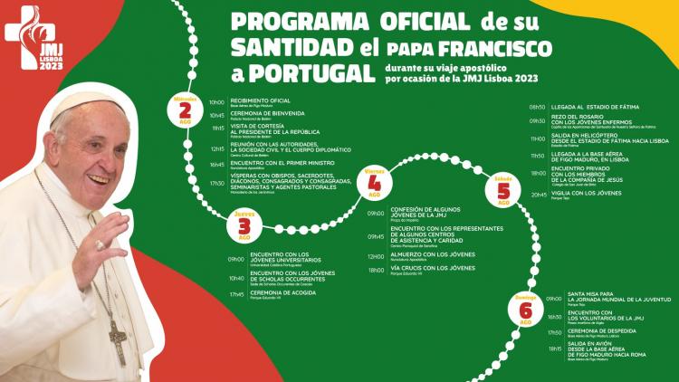 JMJ Lisboa 2023: confirmação do programa oficial da visita do Papa
