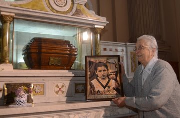 La capilla con las reliquias de la beata Laura Vicuña, iglesia jubilar