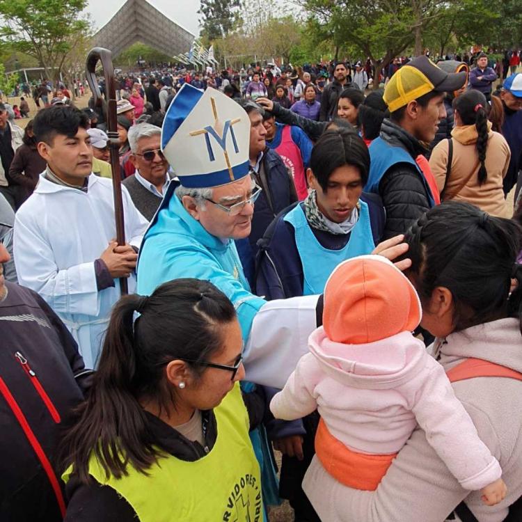 Monseñor Ojea participó de la fiesta de la Virgen de Río Blanco y Paypaya