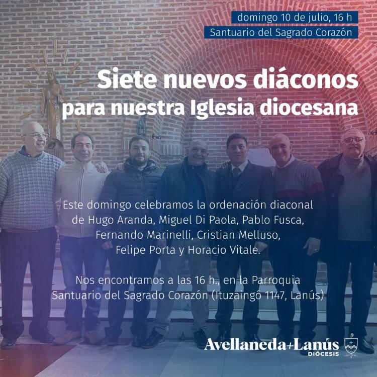 La diócesis de Avellaneda-Lanús tendrá siete nuevos diáconos