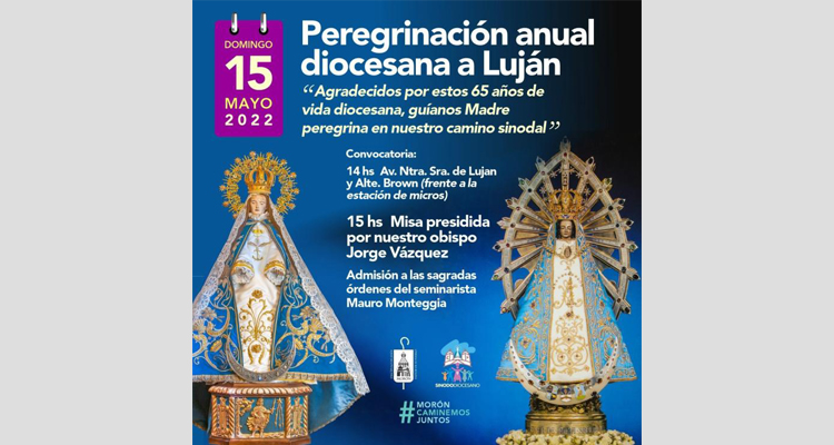 La diócesis de Morón invita a participar de la peregrinación anual a Luján