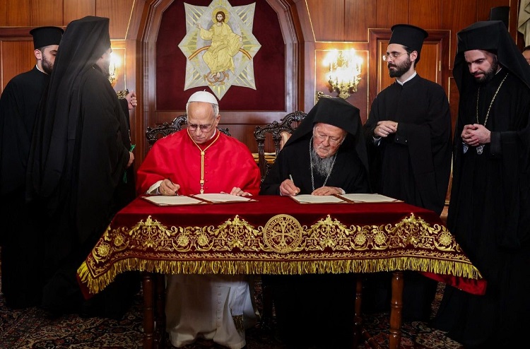 León XIV y Bartolomé I renuevan su común esfuerzo por la unidad