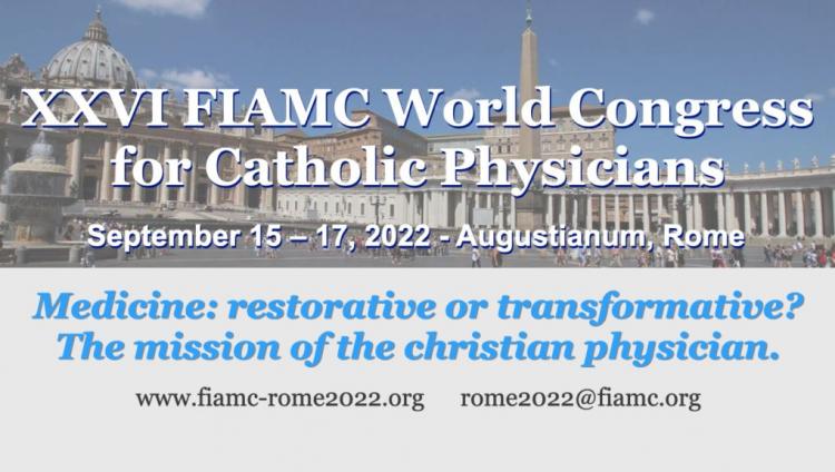 Médicos católicos reflexionarán en Roma sobre "¿Medicina, restauradora o transformadora?"