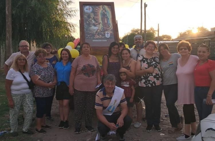 Merlo-Moreno: peregrinación con la Virgen de Guadalupe y san Juan Diego