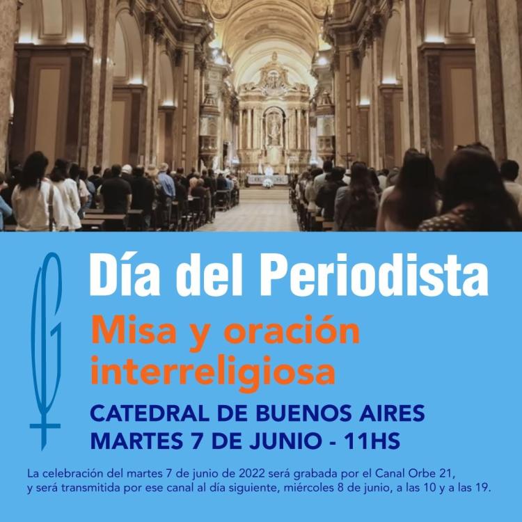Misa por el Día del Periodista en la catedral de Buenos Aires