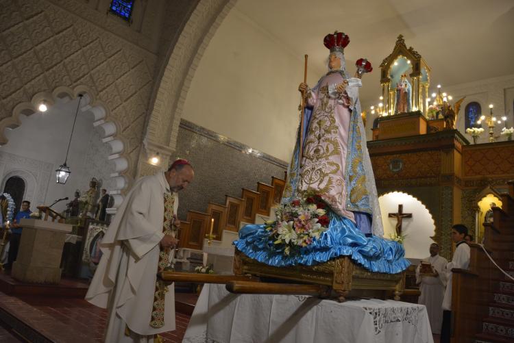 Mons. Barba animó a 'mantener viva la tradición y el amor por la Virgen del Rosario'