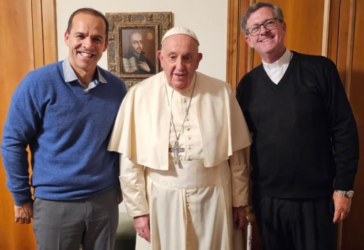 Mons. García Cuerva visitó al Papa Francisco en la Casa Santa Marta