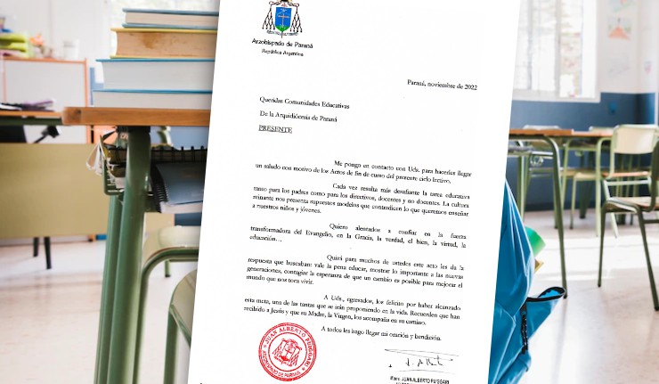 Mons. Puiggari envió un mensaje de aliento y felicitación a las comunidades educativas