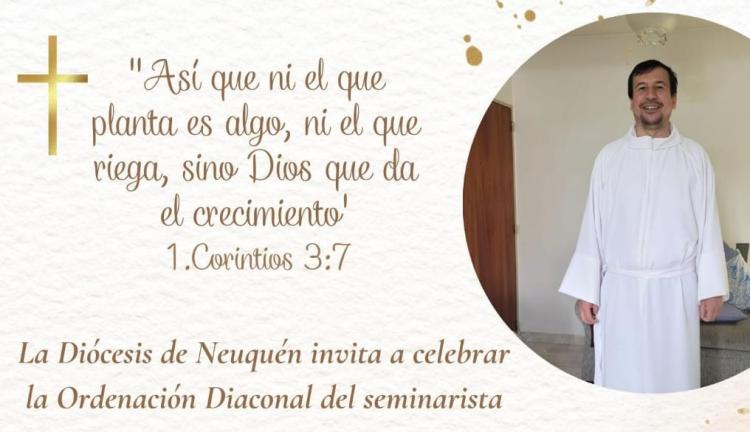 Neuquén: ordenación diaconal del seminarista Mario Ferreira