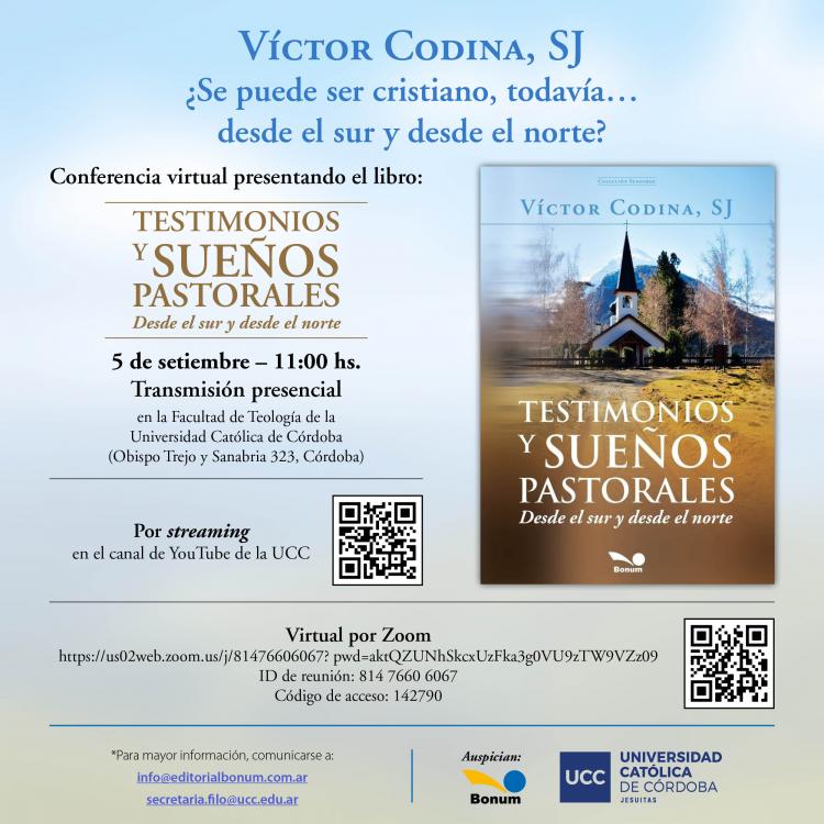 Presentarán el libro "Testimonios y sueños pastorales. Desde el sur y desde el norte"