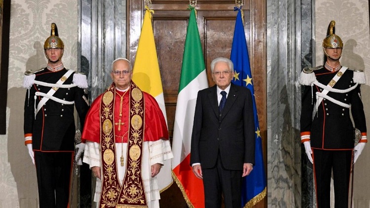 Primera visita del papa León XIV al Palacio del Quirinal