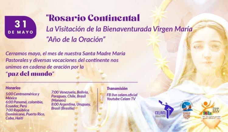 Rosario continental por la 'paz del mundo' cierra el Mes de María