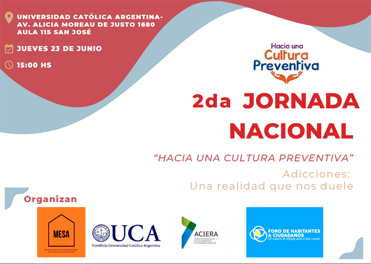 Segunda Jornada Nacional sobre Adicciones: "Hacia una cultura preventiva"