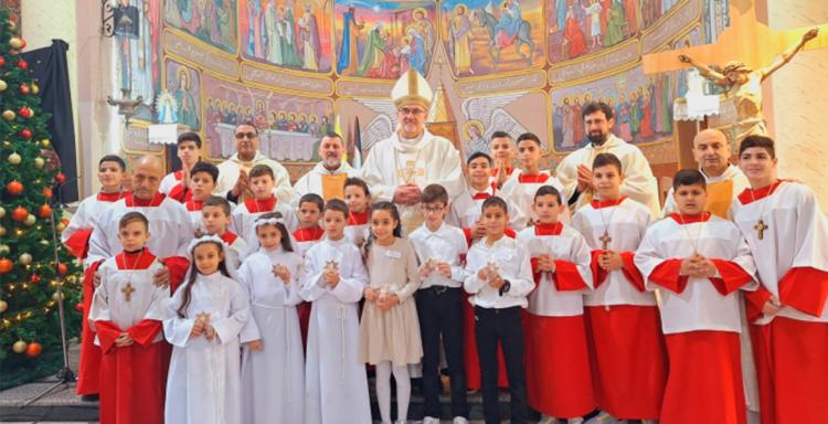 Tierra Santa: el patriarca latino de Jerusalén visitó a los cristianos de Gaza