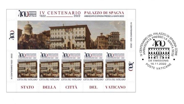Vaticano: Emiten sello conmemorativo por los 400 años de la embajada de España